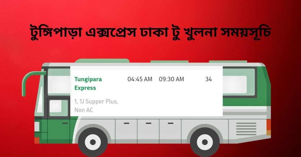 টুঙ্গিপাড়া এক্সপ্রেস ঢাকা টু খুলনা সময়সূচি