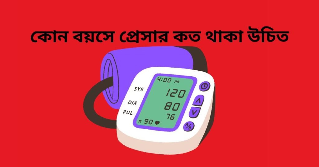 কোন বয়সে প্রেসার কত থাকা উচিত